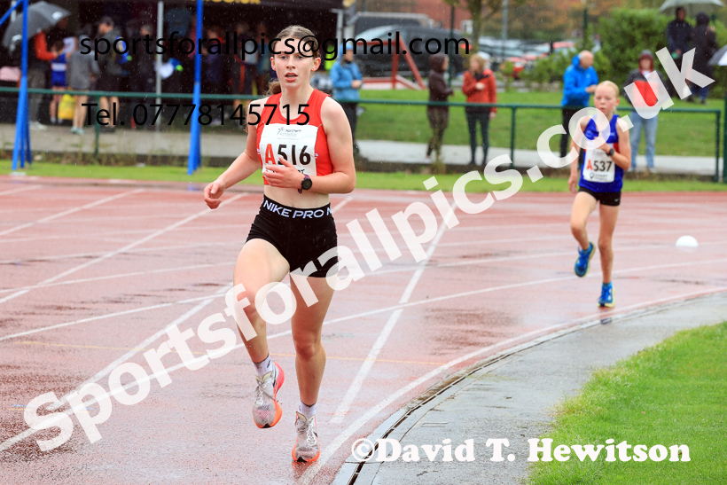 Girls Under-15s 2025 Northern Athletics Autumn Road Relays, Leigh, Lancashire. Photo: David T. Hewitson/Sports for All Pics